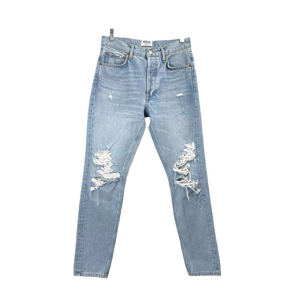 Agolde Jamie High Rise Classic ankle jeans Size 26 distressed ripped‎